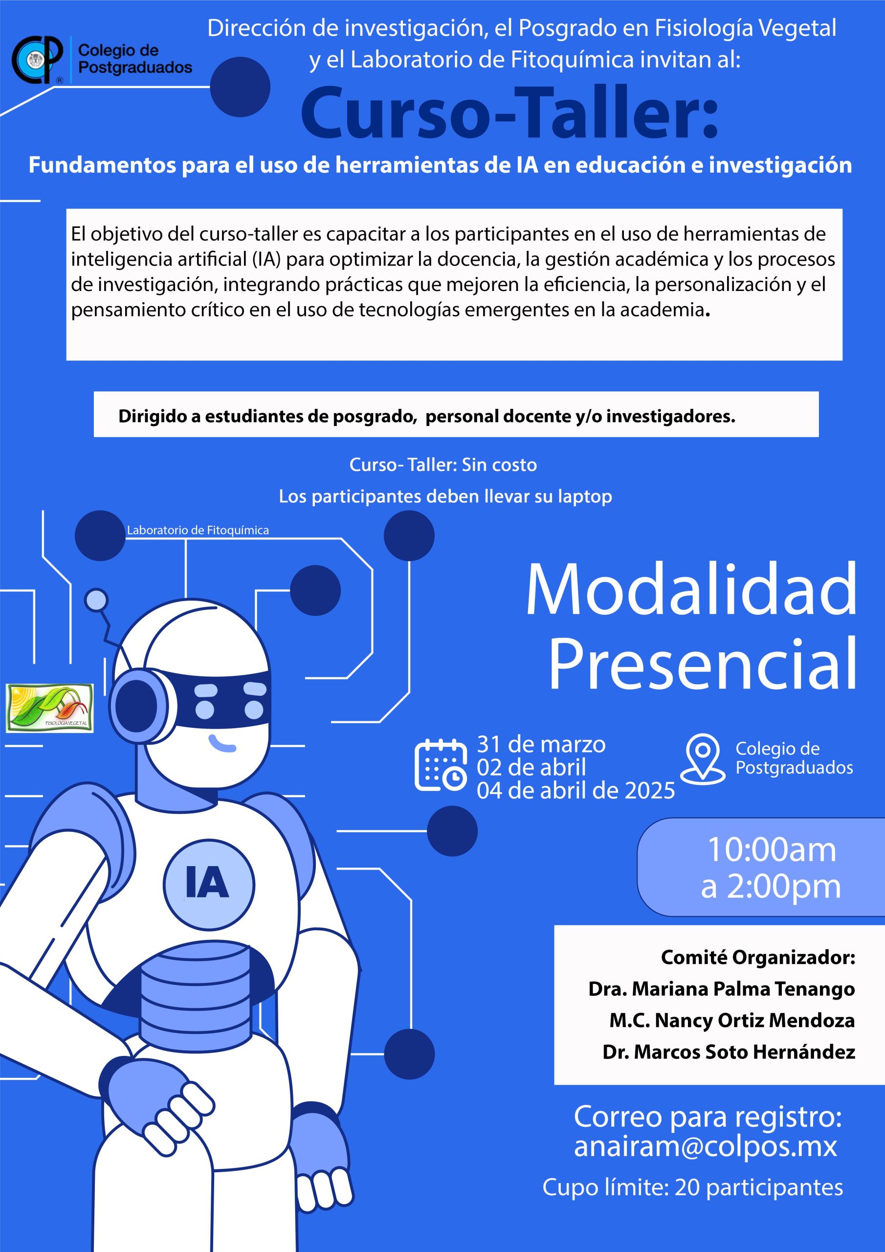 Curso-Taller: Fundamentos para el uso de herramientas de IA en educación e investigación.